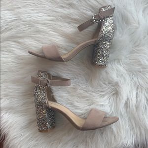 Old navy nude sparkle heels- worn once